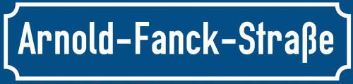 Straßenschild Arnold-Fanck-Straße