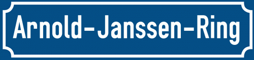 Straßenschild Arnold-Janssen-Ring