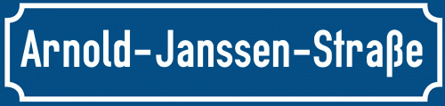 Straßenschild Arnold-Janssen-Straße zum kostenlosen Download