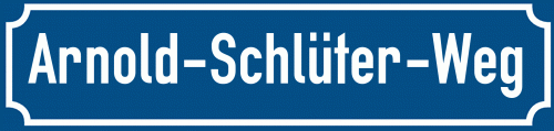 Straßenschild Arnold-Schlüter-Weg