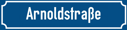 Straßenschild Arnoldstraße zum kostenlosen Download