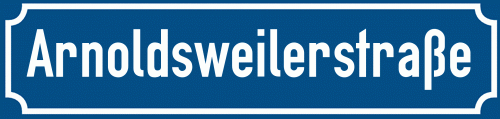 Straßenschild Arnoldsweilerstraße