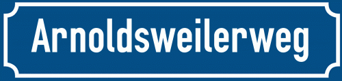 Straßenschild Arnoldsweilerweg
