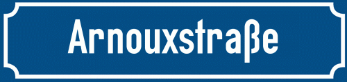 Straßenschild Arnouxstraße