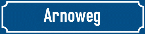 Straßenschild Arnoweg zum kostenlosen Download