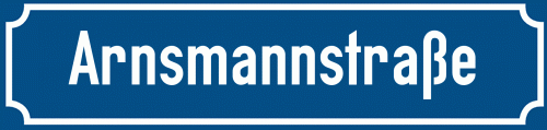 Straßenschild Arnsmannstraße