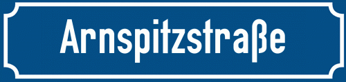 Straßenschild Arnspitzstraße