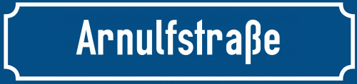 Straßenschild Arnulfstraße zum kostenlosen Download