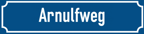 Straßenschild Arnulfweg zum kostenlosen Download