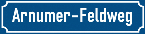 Straßenschild Arnumer-Feldweg
