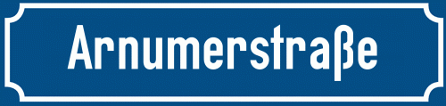 Straßenschild Arnumerstraße