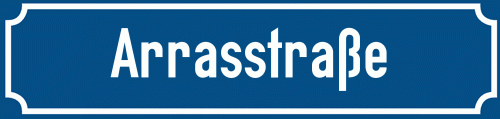Straßenschild Arrasstraße