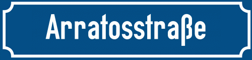 Straßenschild Arratosstraße