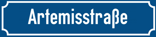 Straßenschild Artemisstraße