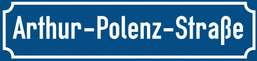 Straßenschild Arthur-Polenz-Straße