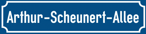 Straßenschild Arthur-Scheunert-Allee