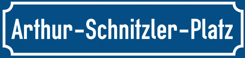 Straßenschild Arthur-Schnitzler-Platz