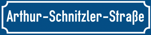 Straßenschild Arthur-Schnitzler-Straße