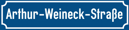 Straßenschild Arthur-Weineck-Straße