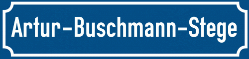 Straßenschild Artur-Buschmann-Stege