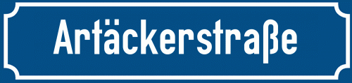 Straßenschild Artäckerstraße