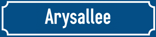 Straßenschild Arysallee