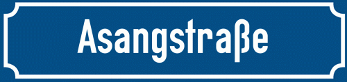 Straßenschild Asangstraße