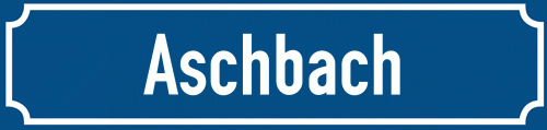 Straßenschild Aschbach