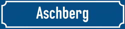 Straßenschild Aschberg
