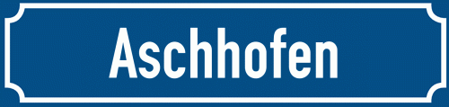 Straßenschild Aschhofen