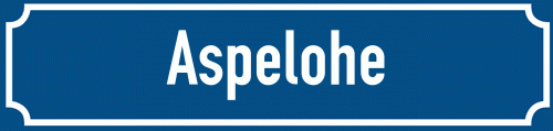 Straßenschild Aspelohe