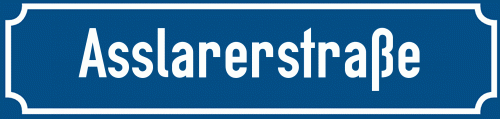 Straßenschild Asslarerstraße