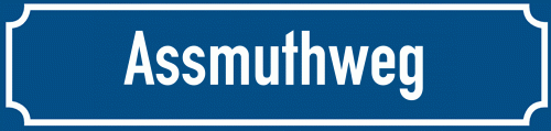 Straßenschild Assmuthweg