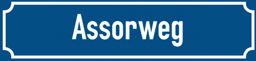 Straßenschild Assorweg