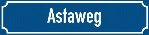 Straßenschild Astaweg