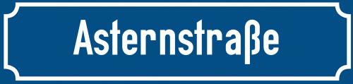 Straßenschild Asternstraße