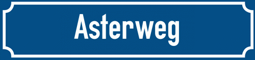 Straßenschild Asterweg