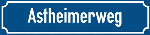 Straßenschild Astheimerweg
