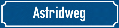 Straßenschild Astridweg