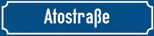 Straßenschild Atostraße
