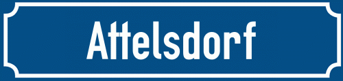 Straßenschild Attelsdorf