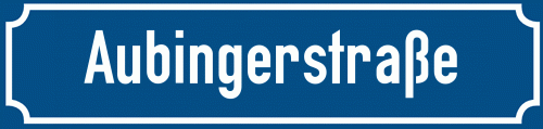 Straßenschild Aubingerstraße