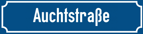 Straßenschild Auchtstraße zum kostenlosen Download