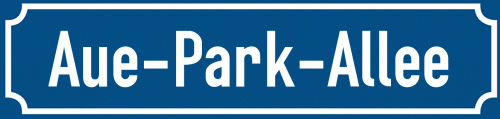 Straßenschild Aue-Park-Allee
