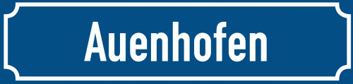 Straßenschild Auenhofen
