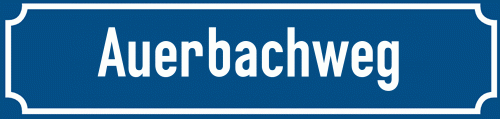 Straßenschild Auerbachweg