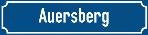 Straßenschild Auersberg