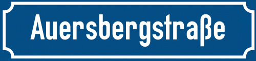 Straßenschild Auersbergstraße
