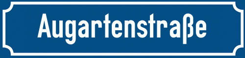 Straßenschild Augartenstraße