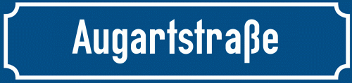 Straßenschild Augartstraße